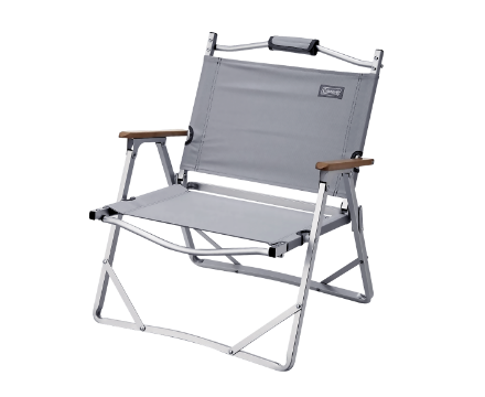 회색 캠핑 의자
